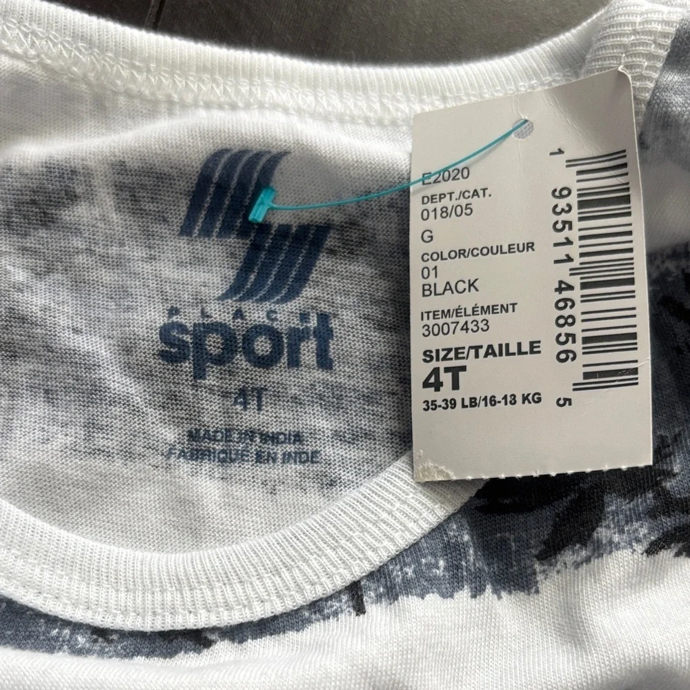 The Children's Place Blue and White Palm Tank Top